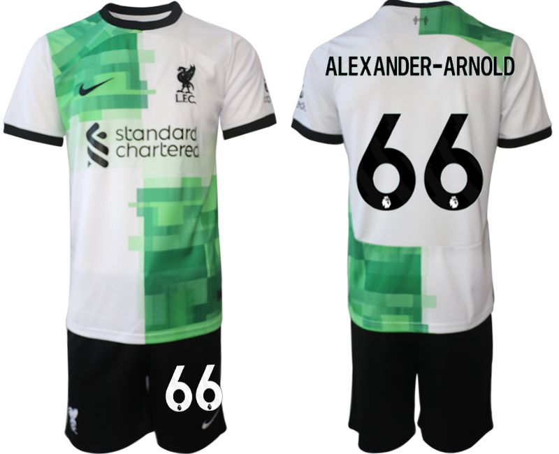 Men 2023-2024 Club Liverpool away white 66 Soccer Jersey